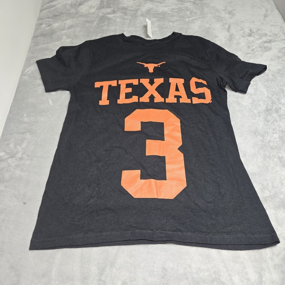 University Of Texas Longhorns Shirt Youth Medium Short Sleeve Horns NWT Ewers